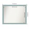 Amanti Art Non-Beveled Wood Wall Mirror, Sky Blue Rustic Frame